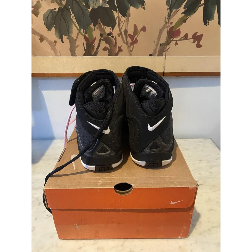 Nike Coach Yow Huarache Shoes Mens Size 9 Black High Top Basketball Sneakers - Picture 4 of 5